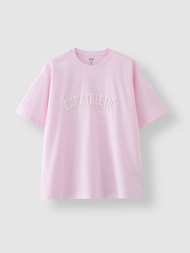 女裝|Logo純棉小熊印花圓領短袖T恤-淡紫色
