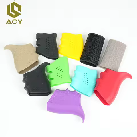 Tactical Anti-Slip Rubber Grip Sleeve G17 G18 G19 G34 Pistol Handle Protective Sleeve Grip Cover Han