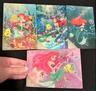 日本絕版迪士尼膠片閃卡美人魚Ariel小胖愛麗絲紀念卡收藏卡Postcard明信片。史迪仔 Tinker Bell小仙子小叮噹愛麗絲夢遊仙境集卡社phantom明信片postcard。紀念卡公主dis