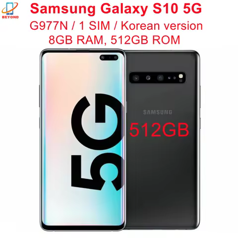 Samsung Galaxy S10 5G G977N 512GB ROM 8GB RAM 6.7" AMOLED Octa Core NFC Exynos Korean Version Origin