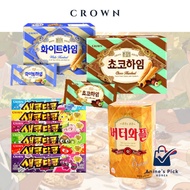 [CROWN] Korean Snack Collection Butter Waffle Choco Wafers Sweet Sour Candy Cookie