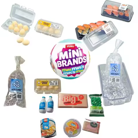 New Surprise ZURU Mini Brands Filling Refrigerator Series Super Mini Snacks Toys Surprise Balls