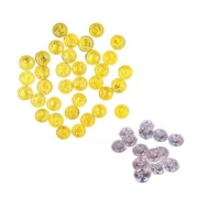 [MAKY] 50pcs Pirate gold Coins fake gold Halloween Christmas decorations for home kids SG