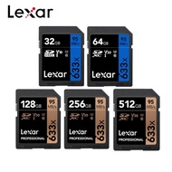 Lexar ของแท้ 633x 16G 64GB SD Card 32GB 128GB แฟลชการ์ด SDHC / SDXC U3 Class 10 256GB การ์ดหน่วยความจํา SD สําหรับ DSLR HD กล้องวิดีโอ