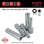 Force 53655 Torx / Star Deep Socket, 3/8" DR ( E4 ~ E18 )