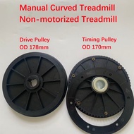 Manual Curved Treadmill Non-motorized treadmill Drive Pulley OD 178mm Timing Pulley OD 170mm Replace