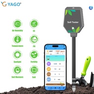 RCYAGO Soil EC moisture detector Nutrient moisture PH meter 6 in 1 digital liquid crystal soil detec