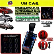 (GEAR LED) Myvi G3 / Bezza / Saga vvt Car Interior Gear Shift Led Ambient Light With Phone Charge Po