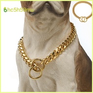 BHC5H59MU อ้วน เมทัลลิก แหวนสุนัขเข้ารหัส โซ่ทอง สร้อยคอสุนัขสัตว์เลี้ยง ปลอกคอสุนัข โซ่คิวบา