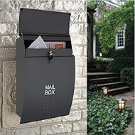 Mailbox Metal Post Box Drop Box Wall Mount Lockable Parcel Box Easy Install Letter Box Long-term Use Suggestion Box