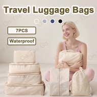 7PCS Travel Organizer Thick Zippered Travel Pouch Travel Pouch/Travel Organizer Bag