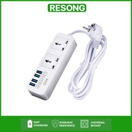 Resong DENPU Colokan Listrik USB Smart Power Strip Stop Kontak  2.8M