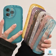 MODU Casing Luxury Shockproof Clear Soft Bumper Case Samsung Galaxy A12 A22 A125 F12 M12 F42 M22 M32 A03S A02S A03 A20S A02S A52 A10S A50 Camera Lens Protective Matte Phone Cover