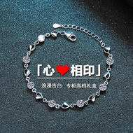 [Moissanite Pen That Can Pass Test Diamond Pen] D Color 3.5 Carat Moissanite Diamond Bracelet Sterli