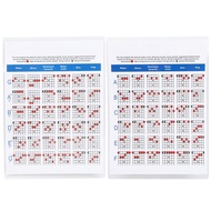[musbmy] 6-String Guitar Chords Poster Colorful Art Paper Musical Instrument Accessories S