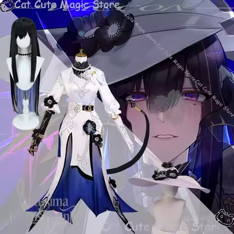 Constance Cosplay Game Honkai：Star Rail The Dahlia Costume Long Slit Dress Suit Big Hat Succubus Tai
