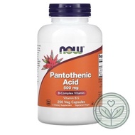 ✅✅ Now Foods, Pantothenic Acid, 500 mg, 100 / 250 Capsules (Vitamin B5) One4