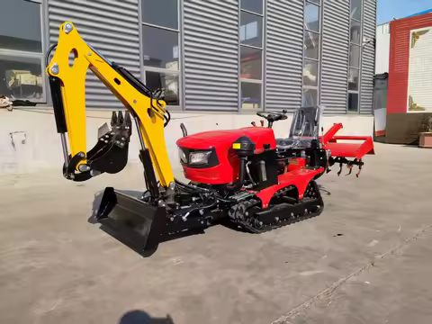 Customized EPA Garden Cultivators 35HP Crawler Tractor with Excavator Accessories