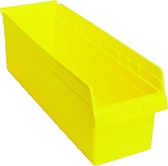 FSE Quantum QSB814YLCS Economy Shelf Bin, Nesting, 23-5/8"L x 8-3/8"W x 8"H, (7) Divider Slots, Rear