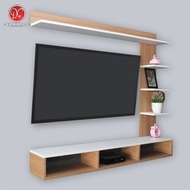 Dections Furniture Minimalist Wall-Mounted TV Shelf Wall-Mounted TV Table/ 32-42 In 120Cm Wood Color