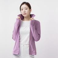 UPF50+吸濕排汗女防曬外套_立領粉紫