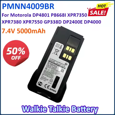 New PMNN4009BR 5000mAh Walkie Talkie Battery for Motorola DP4801 P8668I XPR7350 XPR7380 XPR7550 GP33