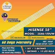 58A6100UW HISENSE 58" LED TV BACKLIGHT(LAMPU TV) HISENSE 58 INCH LED TV 58A6100