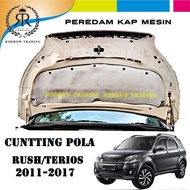 Peredam Panas Kap Mesin Rush / Terios Tahun 2011-2017 Part 2 Full Kap / Cutting Pola Peredam Panas K