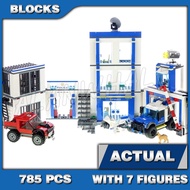 915pcs City Adventures Cop Chase at the Bank Crooks Heist Vehicle Truck 70317 Building Block Toys Co
