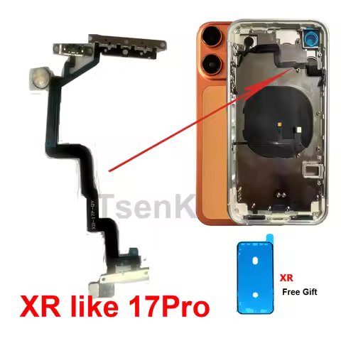 1 Set Power/Volume Led Flash Switch Flex Cable for iPhone XR like 17Pro,XR to 17Pro refitted Housing