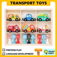 Wooden Toys for Kids Magnetic Toys Transportation Toy Set Gift Toys for Boys 2 years 3 years 4 years