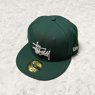 STUSSY NEW ERA 59FIFTY AUTHENTIC HUNTER GREEN