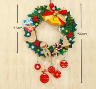 【免剪裁】不織布手工布藝DIY材料包 聖誕薑餅裝飾門環
