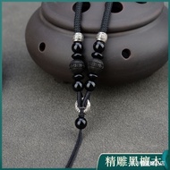 Necklace rope Necklace rope Vintage Carved Ebony Wood Neck Pendant Cord Thick Necklace Rope Men's Pe