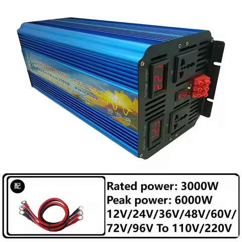 3KW 12V 24V 36V 48V 60V 72V 96V To 110V 220V Photovoltaic Pure Sine Wave Inverter Solar Inverter Int