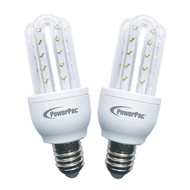 PowerPac 2x LED Bulb LED Light 5W E27 Daylight (PP6515)