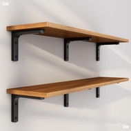 🚓Wall Shelf Wall Bookshelf Wall-Mounted Partition Wall Shelf Wall-Mounted Wooden Board Bracket Hanging Single Shelf