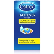 Optrex Hayfever Relief, 2% w/v Eye Drops Sodium Cromoglicate, Clinically Proven, 10ml each, Relieves