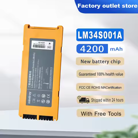 New Original Mindray Suitable for D1/D2/D3/D5/D6 Defibrillator Lithium Manganese Battery LM34S001A B