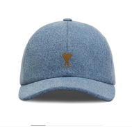 Ami 牛仔帽 Ami Paris Denim Baseball Cap with Embroidered Logo
