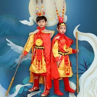 ชุดเด็กซุนหงอคงไซอิ๋วฉีเทียนซุนหงอคงชุดเต็มรูปแบบสำหรับผู้ใหญ่ชุดแสดงฮาโลวีนในช่วงตรุษจีน