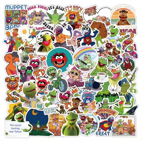 10/50PCS The Muppet Show Kermit the Frog Cartoon Sticker DIY Phone Laptop Luggage Skateboard Graffit