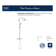 GROHE EUPHORIA SYSTEM 260 SHOWER SYSTEM WITH BATH THERMOSTAT FOR WALL MOUNTING