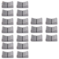 20Pcs 24mmx11mmx10mm Console Mixer Slider Fader Knobs Replacement for Potentiometer Gray Knob Black 