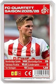 Football QUARTETT 1. FC Köln - Bundesliga Season 2025/2026 - Trading Card Game with Player Values & 