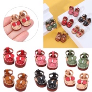 Cute for 1/11 OB11 for 1/12BJD Doll New Casual Doll Casual Sandals Leather Shoes Cowhide Dolls Shoes