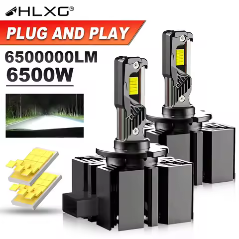 HLXG D1S D3S 360 LED Lights Bulbs HID 6500W D2S D4S LED Canbus D1R D2R D3R D4R Xenon Turbo Car Headl