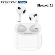 BOROFONE หูฟังสเตอริโอ TWS ไร้สายที่แท้จริง BW81บลูทูธ5.4หูฟังมีไมค์ระบบควบคุมแบบสัมผัสหูฟังสำหรับเล