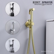 [IN STOCK]Toilet Bidet Sprayer Shower Set Brushed Gold Metal Grey Black Chrome Brass Connector 1.5m/3m Hose