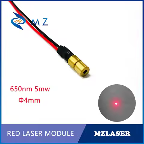 Mini Red Laser Module 5MW 650NM Industrial Grade D4mm Standard Point Laser for Industrial Use